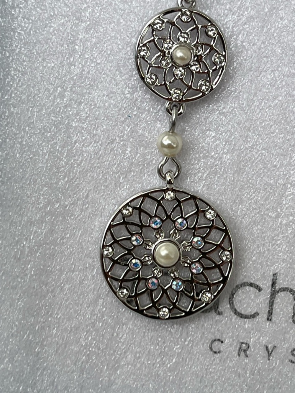 Swarovski Touchstone Lace Work Earrings BNIB - Picture 9 of 9
